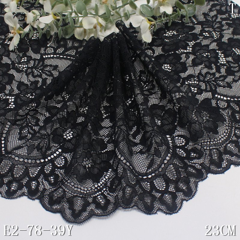 23cm fancy design lingerie lace french stretch elastic underwear lace trim for women