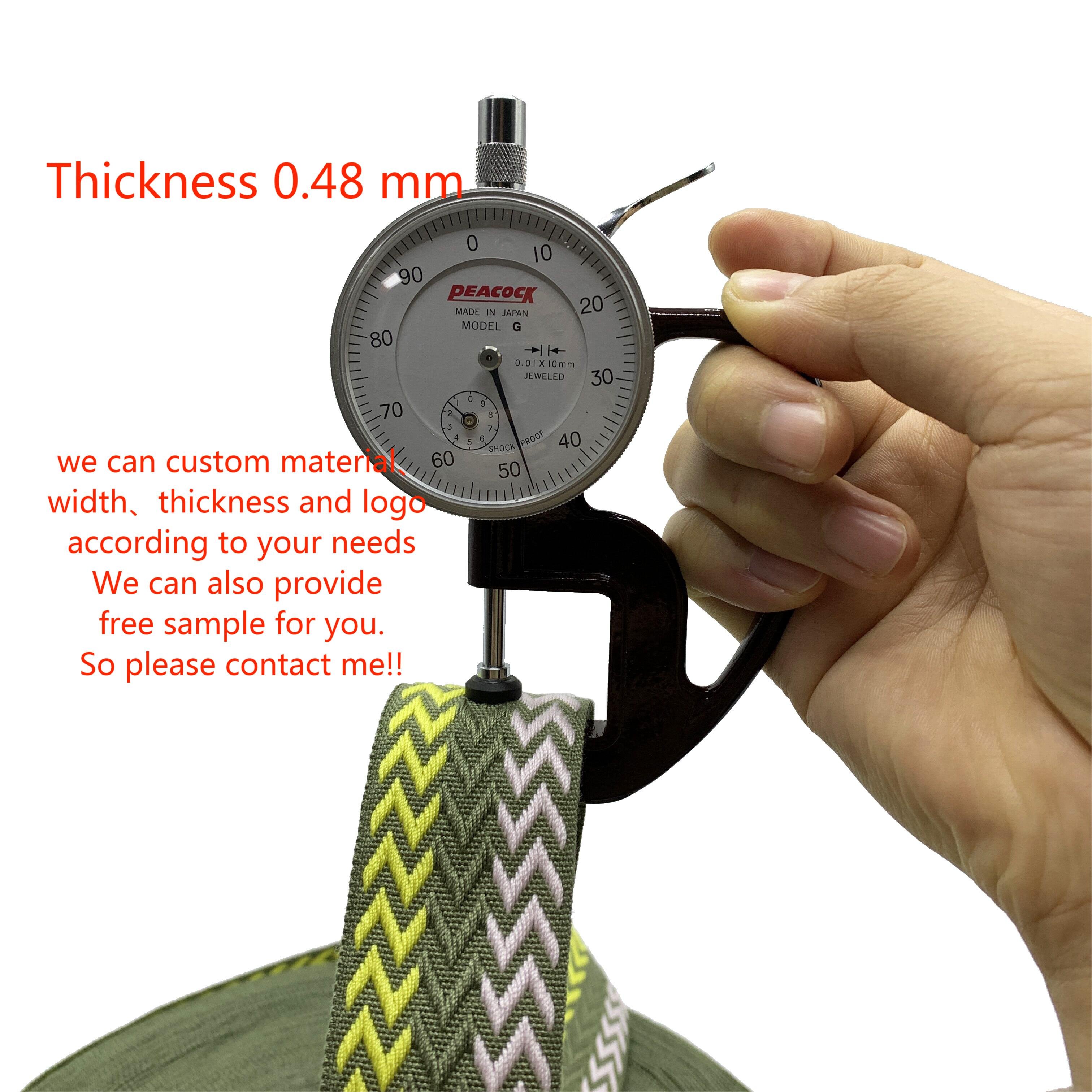 Custom 3.5 CM Durable Double-sided Rhombus Geometric Pattern Polypropylene Polyester Jacquard Webbing