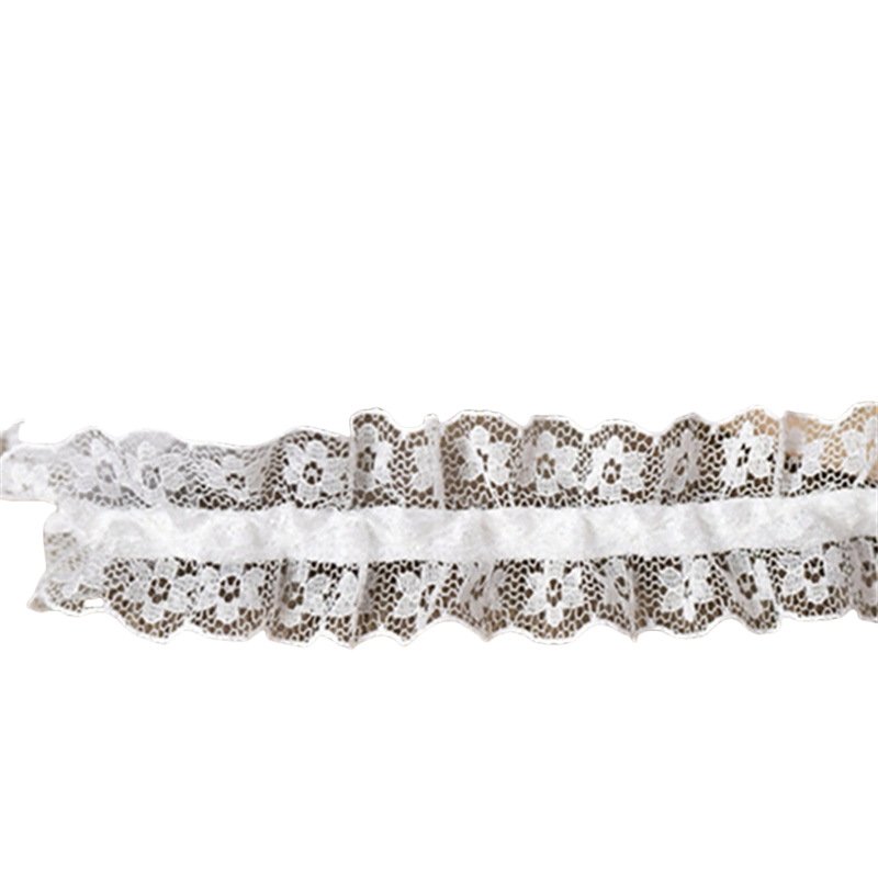 Beautiful black and white gauze stretch mesh lace trim clothing accessories