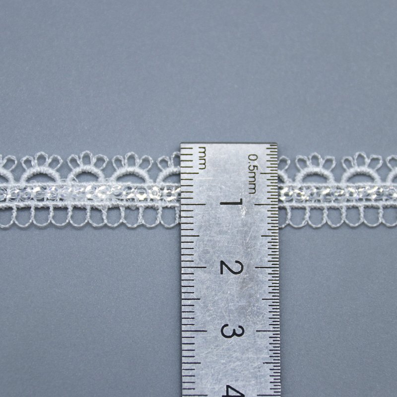 2024 newest sequin luxury french lace trim 100% polyester water soluble lace trim for dress