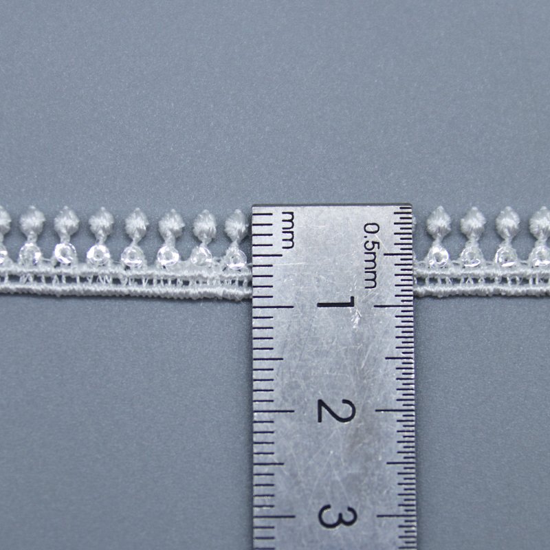 2024 newest sequin luxury french lace trim 100% polyester water soluble lace trim for dress