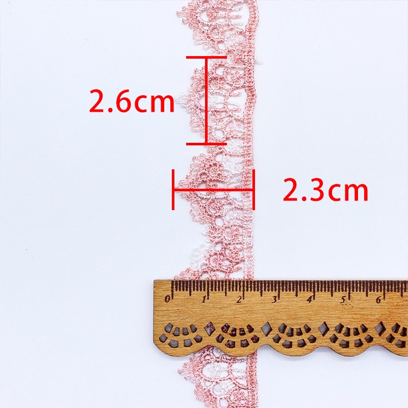 Fashionable pink embroidery lace DIY handmade necklace accessories lace trimming