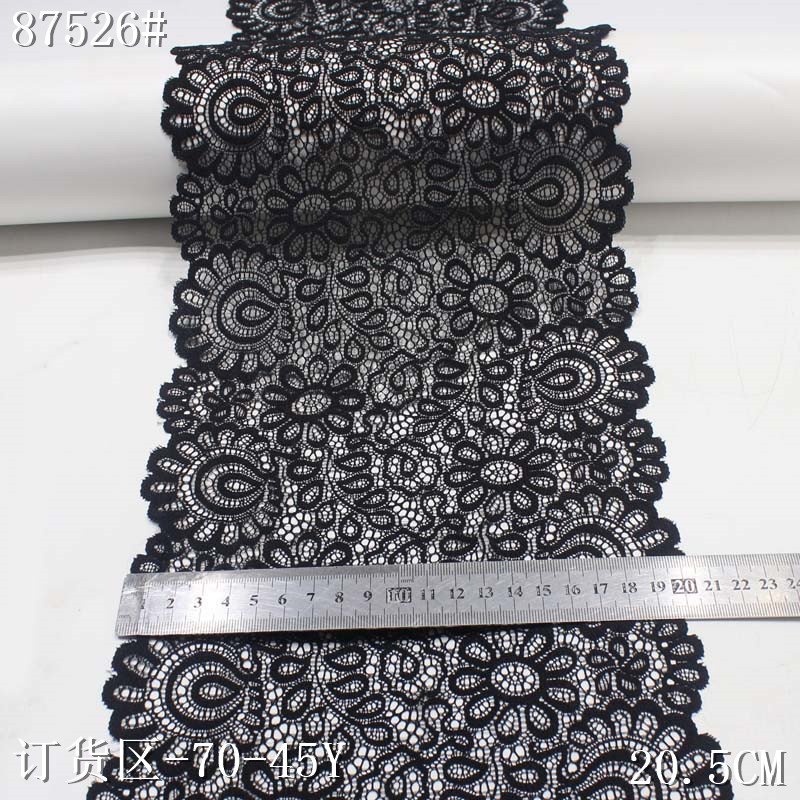 Colored 20cm high quality nylon spandex Stretch Lace Trim white Elastic Lace fabric for Sexy Lingerie underwear Accessories