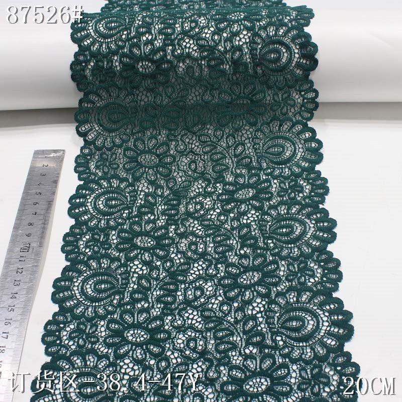 Colored 20cm high quality nylon spandex Stretch Lace Trim white Elastic Lace fabric for Sexy Lingerie underwear Accessories