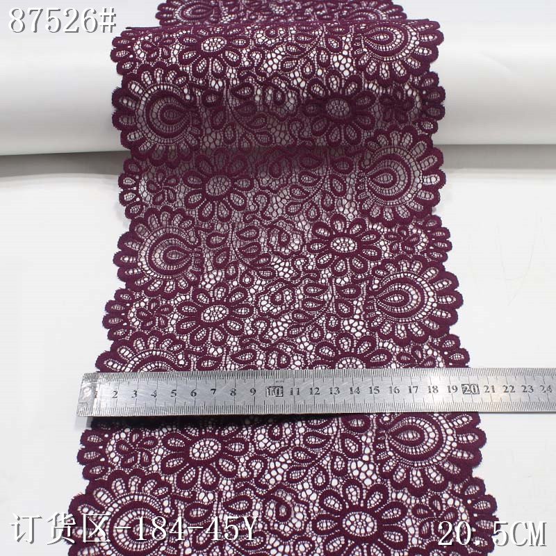Colored 20cm high quality nylon spandex Stretch Lace Trim white Elastic Lace fabric for Sexy Lingerie underwear Accessories