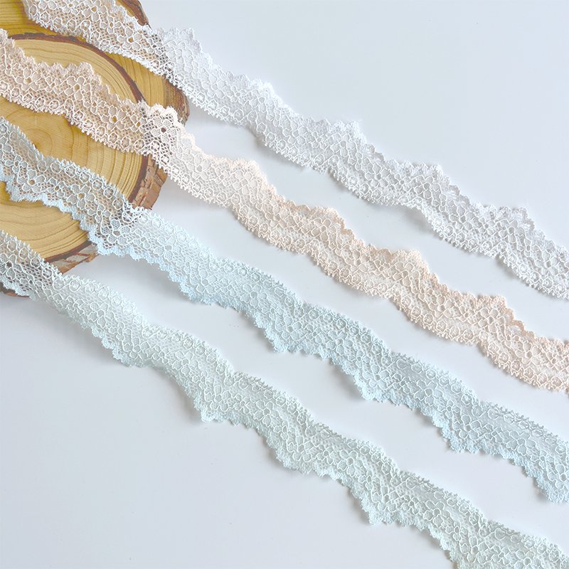 Bra accessories silver lace stretch/elastic color flower lace trim