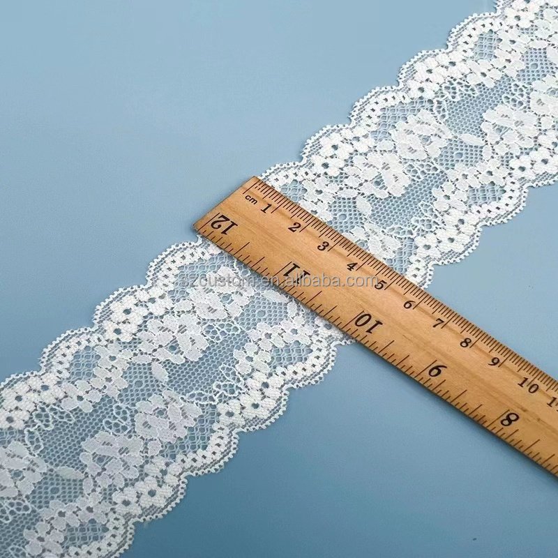 socks retch white net embroidery polyester crochet lace trimming
