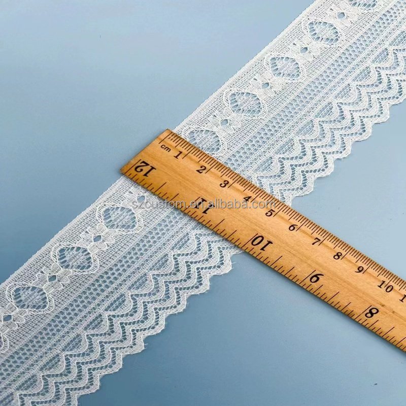 socks retch white net embroidery polyester crochet lace trimming