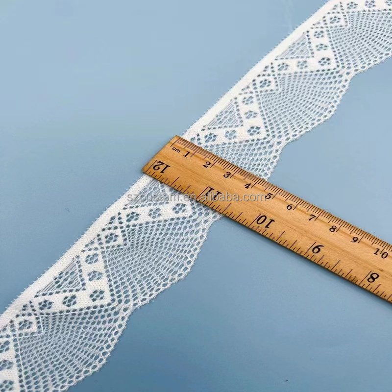 socks retch white net embroidery polyester crochet lace trimming
