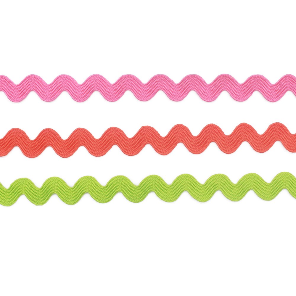 customized 6mm 8mmm 1cm zig zag trimming garment decoration rick rack trims polyester Rick Rack Ribbon