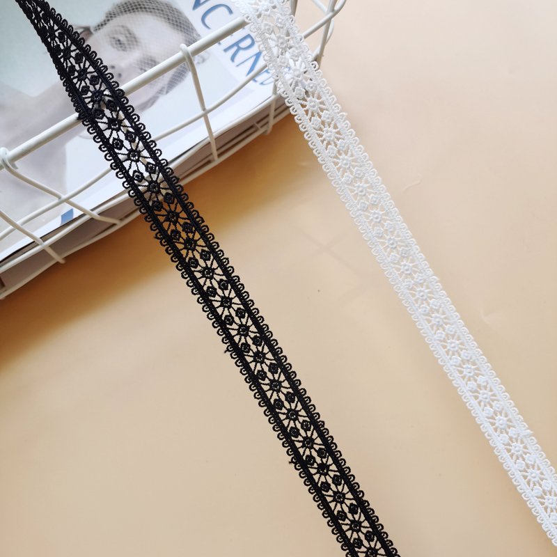 Latest Fancy Bridal Wedding White Polyester Embroidery Milk Silk Lace Trim Water Soluble For Women Clothes