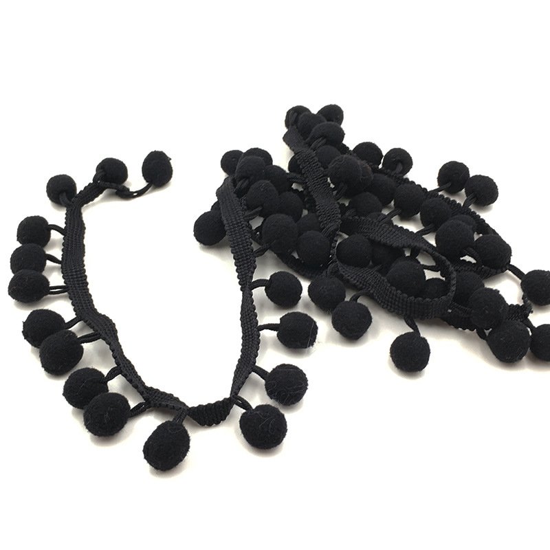 10yard per lot wholesale 2cm 20mm cotton pom pom lace in trimming for garment hats curtain