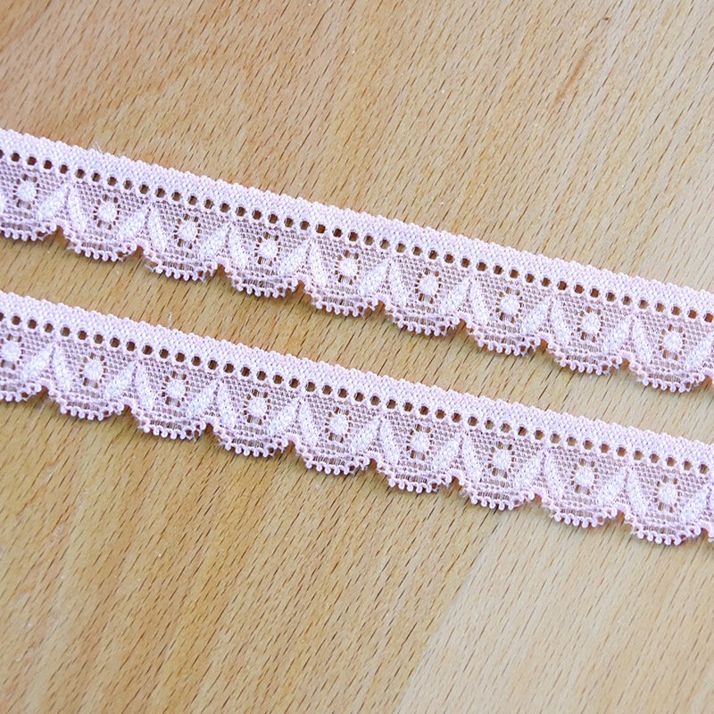 Classic nylon single wave edge elastic bra and underwear accessories lace trim