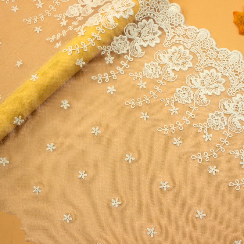 Hot Sale High quality new design cotton lace fabrics soluble lace trimming embroidered Lace LS001