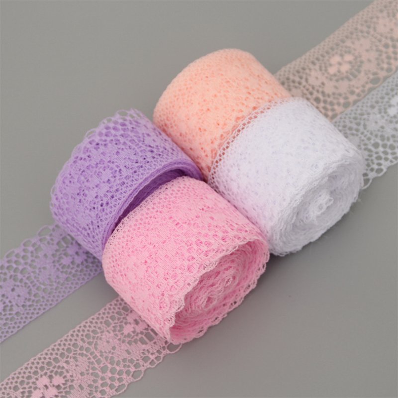 Polyester Soft Vintage Lace Trim Ribbon A for DIY Crafts and Wedding Decorations