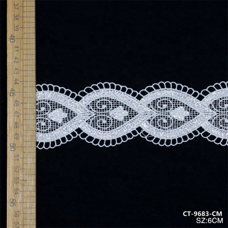 China wholesale various styles polyester white lace trim embroidery water soluble guipure lace trim for dress Decoration
