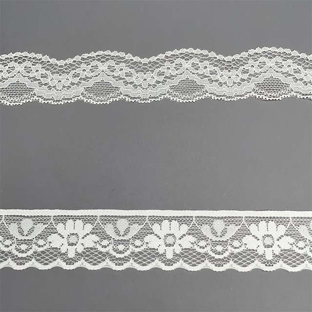 TUTON Custom Elastic French Lace 1.3/3.2/3.4 CM Trim Wholesale for Dress Stretch Lace Spandex / Nylon Oeko-tex 100 Standards DTM