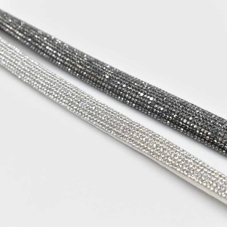 Rhinestone Cord Hair Rope Crystal Chain Rhinestone String Rope Tube Trim Rope For Shoes And Clothing Decoration