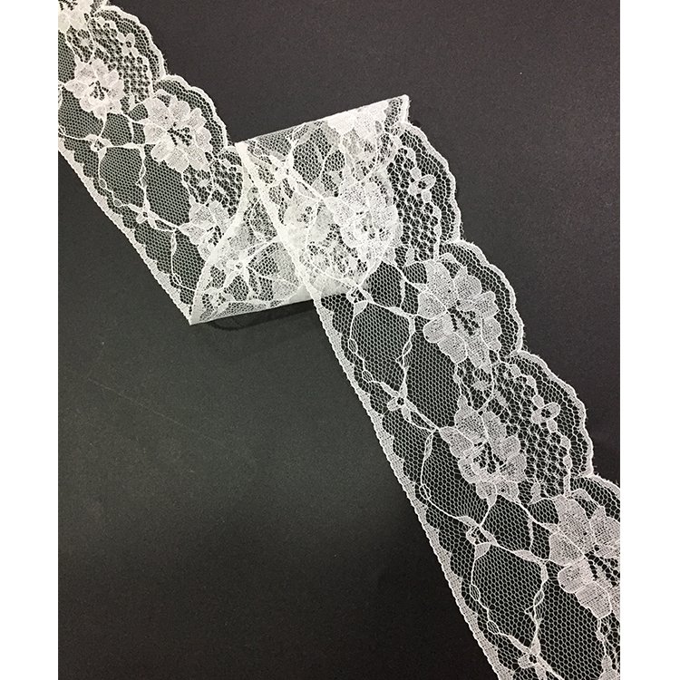 Factory wholesales stock 2.4 inch full nylon non elastic blouse lace trim 6.2cm