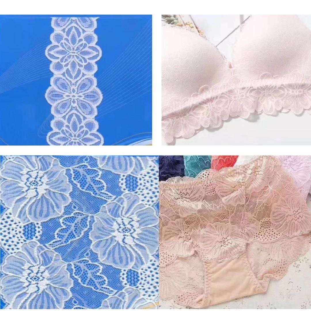 Wholesale Nylon Spandex Stretch Lace Elastic Spandex jacquard Lace trim