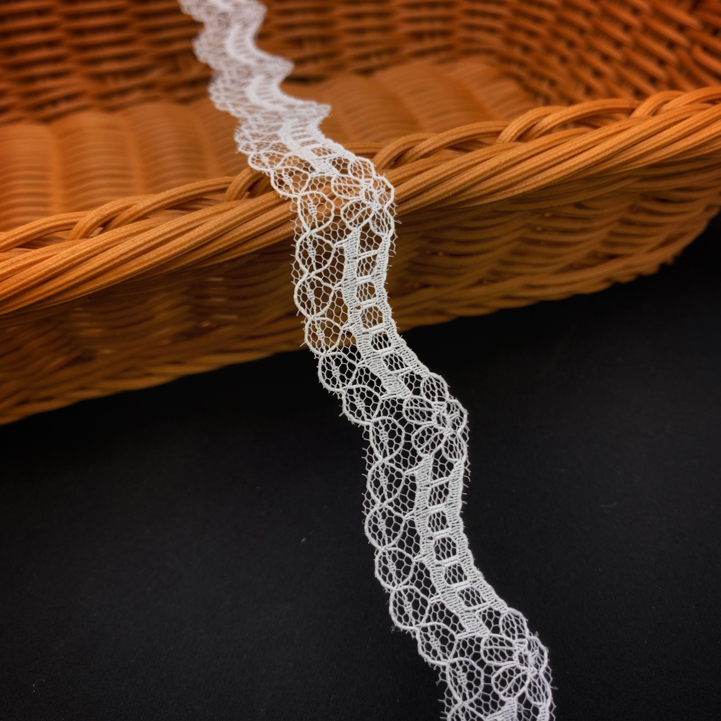 High Quality Spandex White Mesh Guipure French Nylon Elastic Tulle Lace Trim For Dress