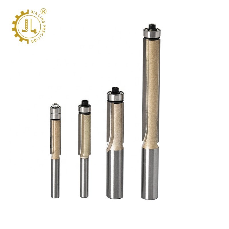 Tideway Wood Trimmer Bits CNC Edge Trimmer Tool 1/4 Shank 1/2 Inch Flush Trim Router Bit For Wood Woodworking