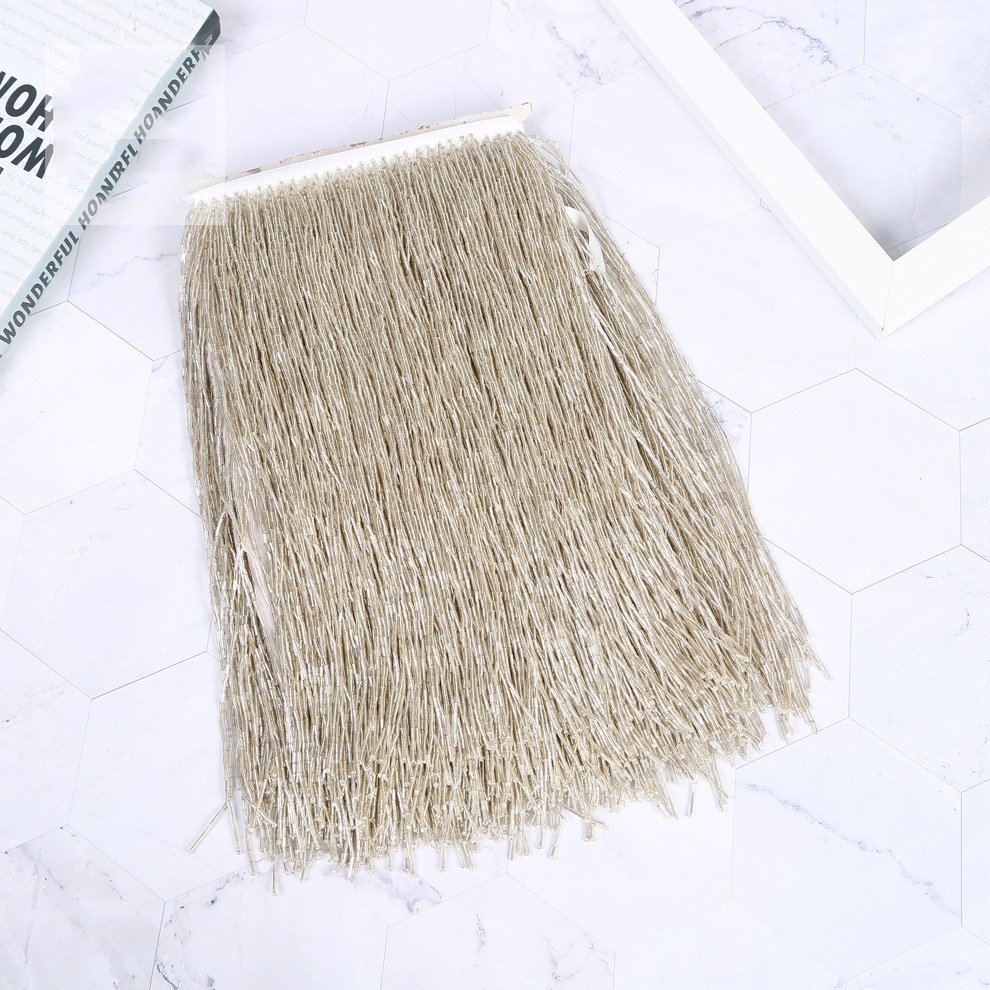 New Fashion handmade Beading Lace Trims 30 CM Dress Clothes Beaded fringe Tassel Trim