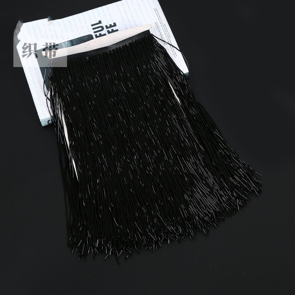 New Fashion handmade Beading Lace Trims 30 CM Dress Clothes Beaded fringe Tassel Trim