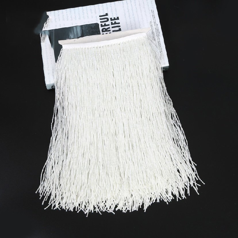 New Fashion handmade Beading Lace Trims 30 CM Dress Clothes Beaded fringe Tassel Trim