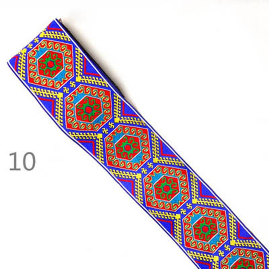COOMAMUU 7m/lot 10cm width Ethnic Webbing Fashion Jacquard Lace Trim for Sewing Garment DIY Supplier