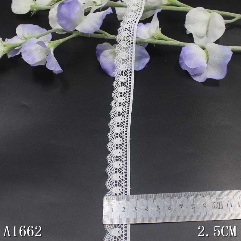 Custom Embroidery Lace Trimming Retro Hollow Out White guipure Lace Trim for Wedding Decor Gift Wrapping DIY Craft