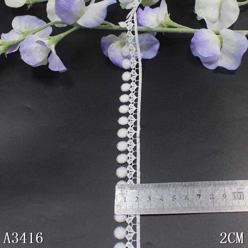 Custom Embroidery Lace Trimming Retro Hollow Out White guipure Lace Trim for Wedding Decor Gift Wrapping DIY Craft