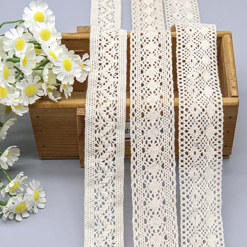 high quality lace trimming border skin-friendly 100% cotton crochet lace trim for garment