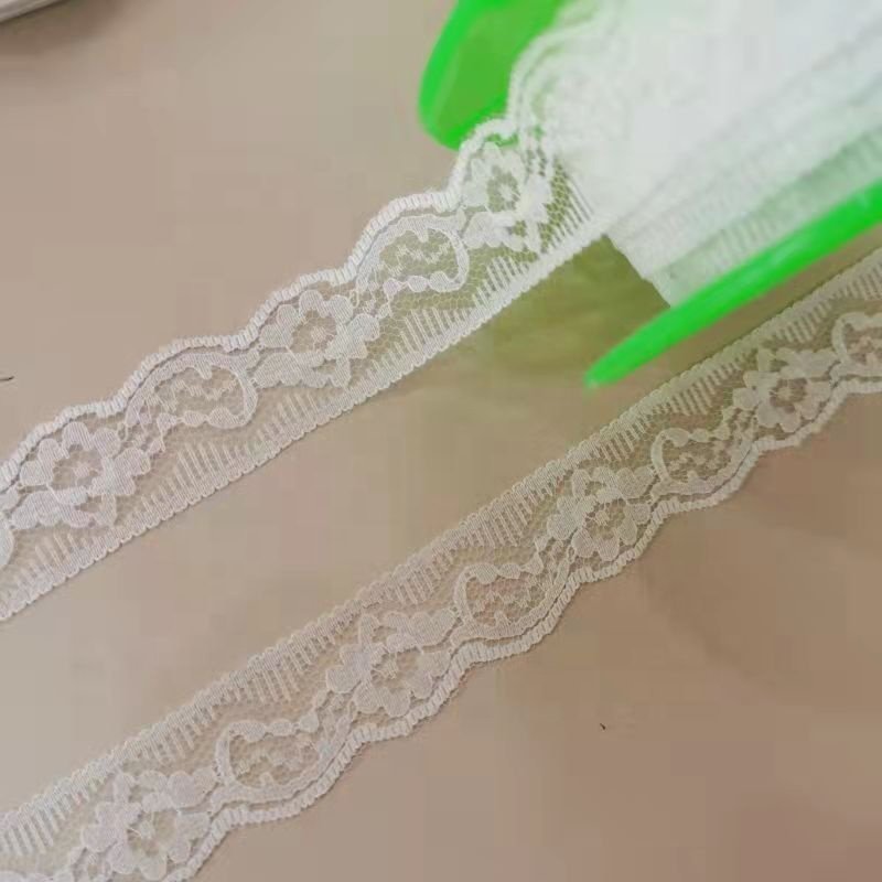 ZJ026 Good Price Modern White Wide 2.5cm Lace Trim Nylon Lace Trim Chinlon Lace Trim for Wedding Underwear Pajamas