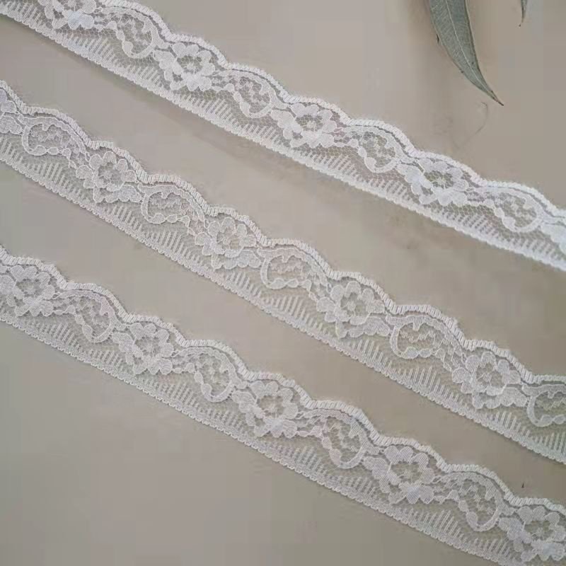 ZJ026 Good Price Modern White Wide 2.5cm Lace Trim Nylon Lace Trim Chinlon Lace Trim for Wedding Underwear Pajamas