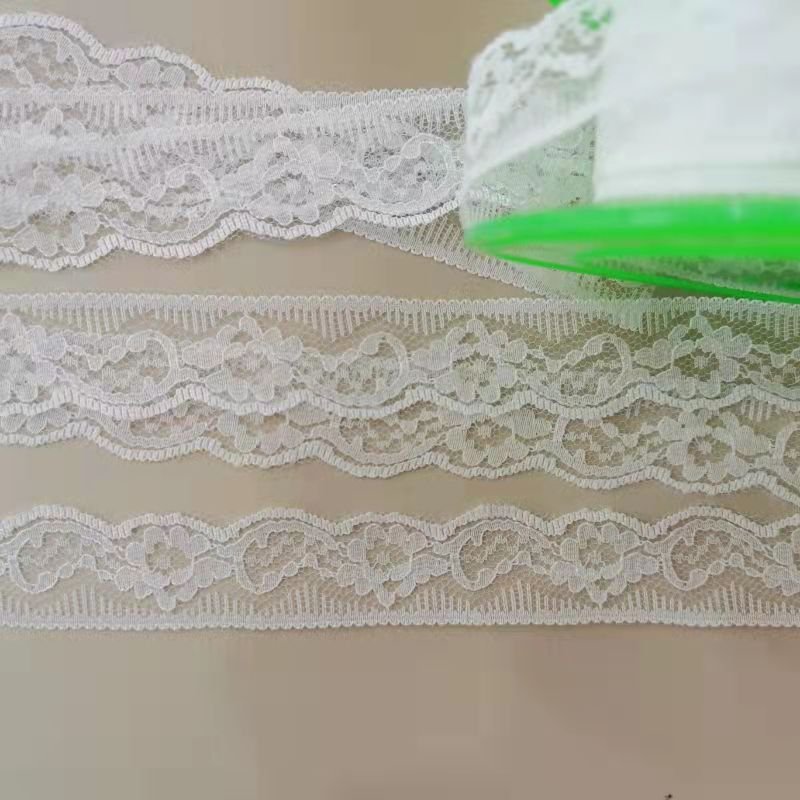 ZJ026 Good Price Modern White Wide 2.5cm Lace Trim Nylon Lace Trim Chinlon Lace Trim for Wedding Underwear Pajamas