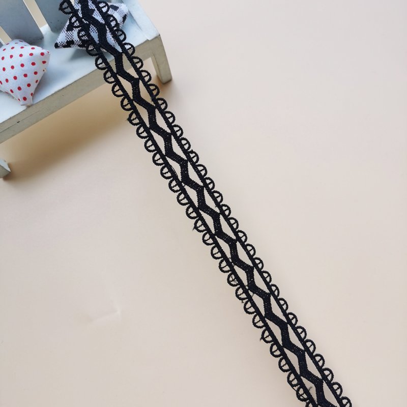 2024 New Arrivals Stretch Lace Trim Embroidery Polyester Lace Ribbons White Embroidery Trimming Lace