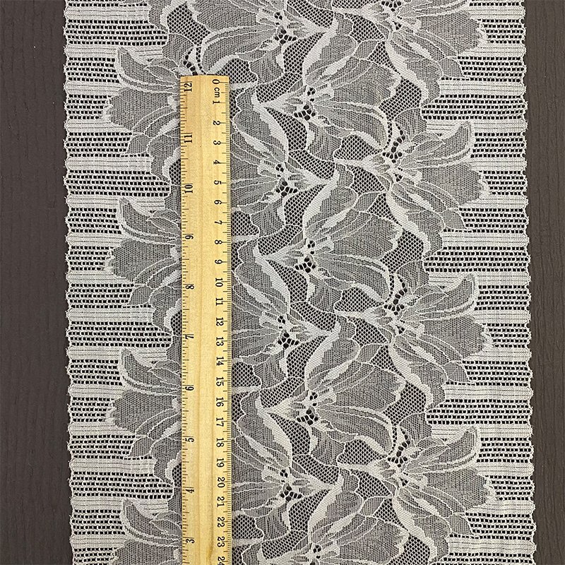 Eco-friendly 23.5cm Wide Various Colors Embroidery Lace Trim Lace Border For Dress