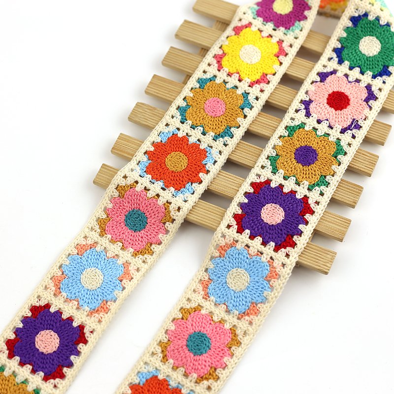 5.5 cm crochet flower lace trimming embroidery Lace Trimming for clothing dress headband accessories
