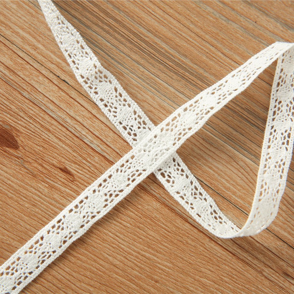 Newest product skin-friendly ribbon lace 100% cotton crochet trim lace for clothing