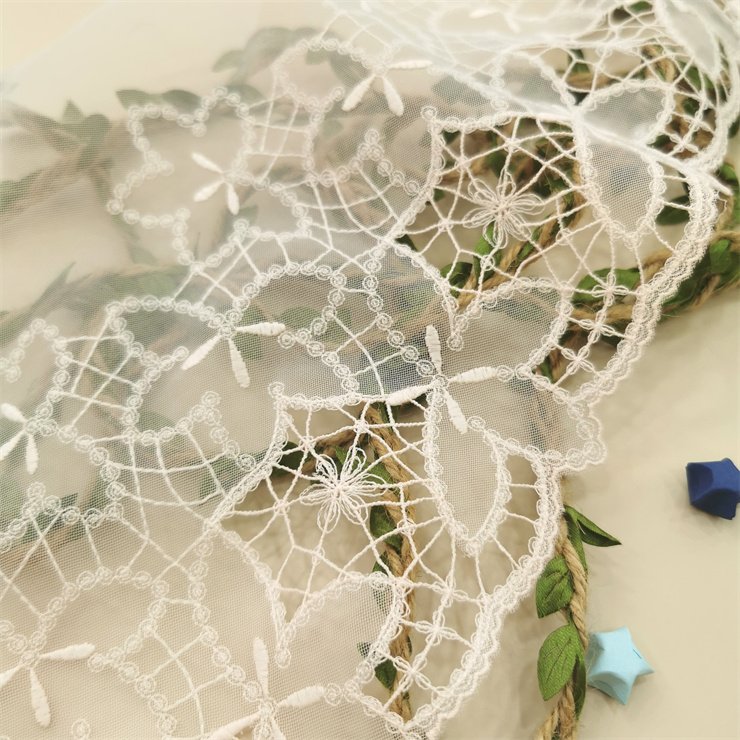 2024 Embroidery Lingerie Accessories Lace Trim 17cm hollowed Embroidered Lace For Underwear