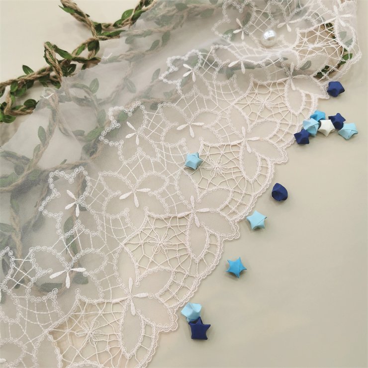 2024 Embroidery Lingerie Accessories Lace Trim 17cm hollowed Embroidered Lace For Underwear
