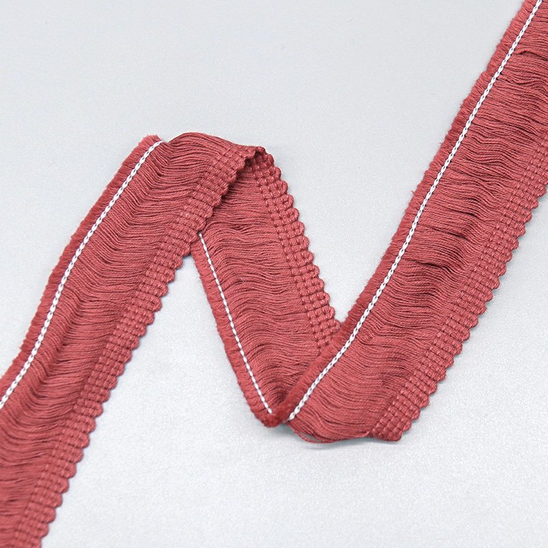 New Arrival colorful 100% cotton curtain lace trim tassel border lace trim for hometextile