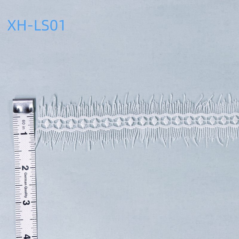 Quality Assurance Custom Color Size Bead Embroidery Fine Embroidery 100% Polyester eyelash lace trim