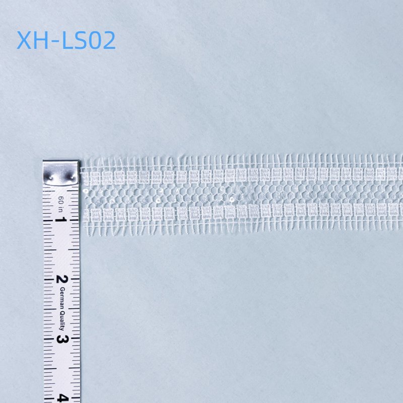 Quality Assurance Custom Color Size Bead Embroidery Fine Embroidery 100% Polyester eyelash lace trim