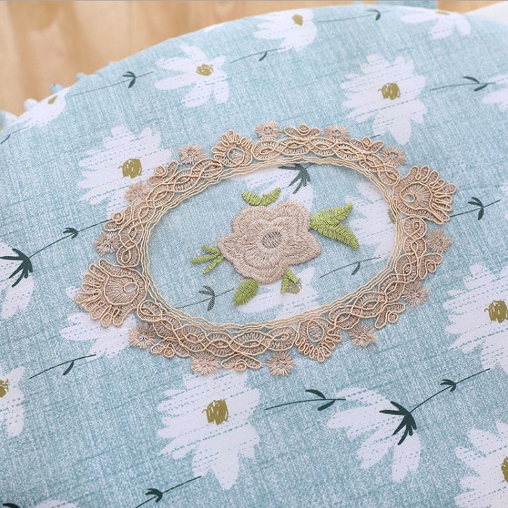 3D water soluble lace embroidery piece rope embroidered gold flower sofa creative applique home fabric accessories