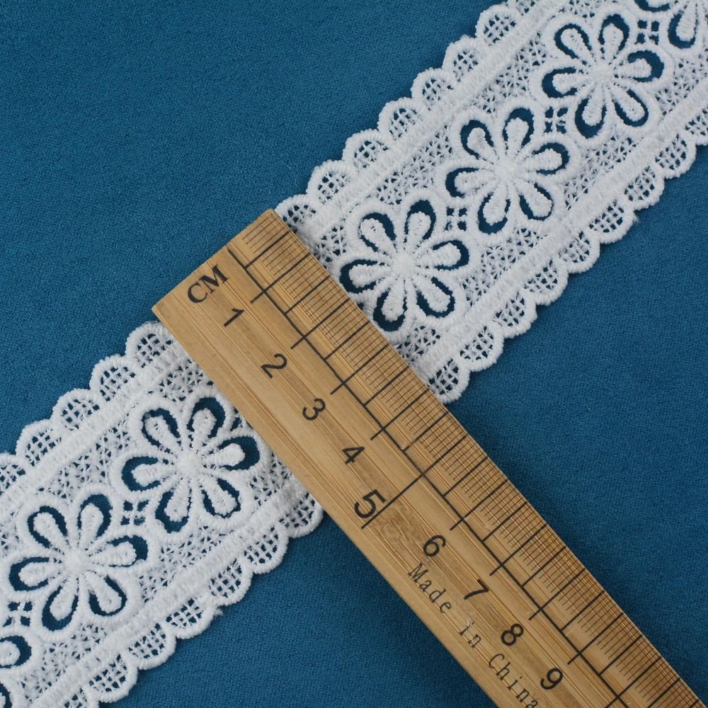 High quality Guipure Polyester Lace Trimming Cotton and Water Soluble Embroidery Lace Trim in Stock for Clothing Acce