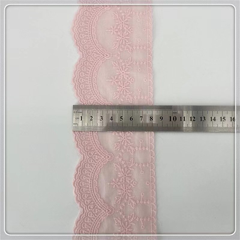 Hollow Flower Ribbon For Sewing Clothing Garment Cotton Embroidery Lace Trimming 8 cm Wide Black Trimming Lace Embroidered