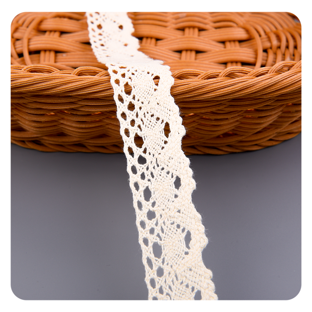 OEM embroidery lace polyester cotton skin-friendly border crochet lace trim for clothing