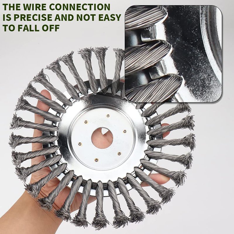 4/5/6/8 inch Weeding Brush Stainless Steel Twist Wire Wheel Cutter Tools Grass Trimmer Wire Brush Lawn Mower Grass Trimmer Head